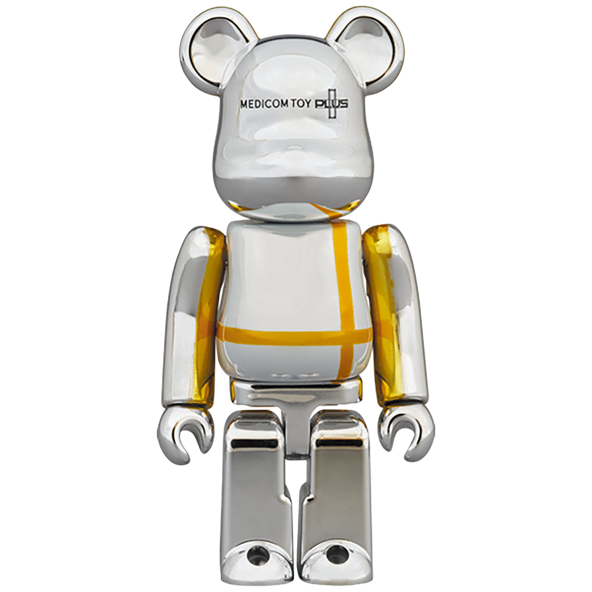 BE@RBRICK MEDICOM TOY PLUS SILVER CHROME Ver. 100％ & 400％