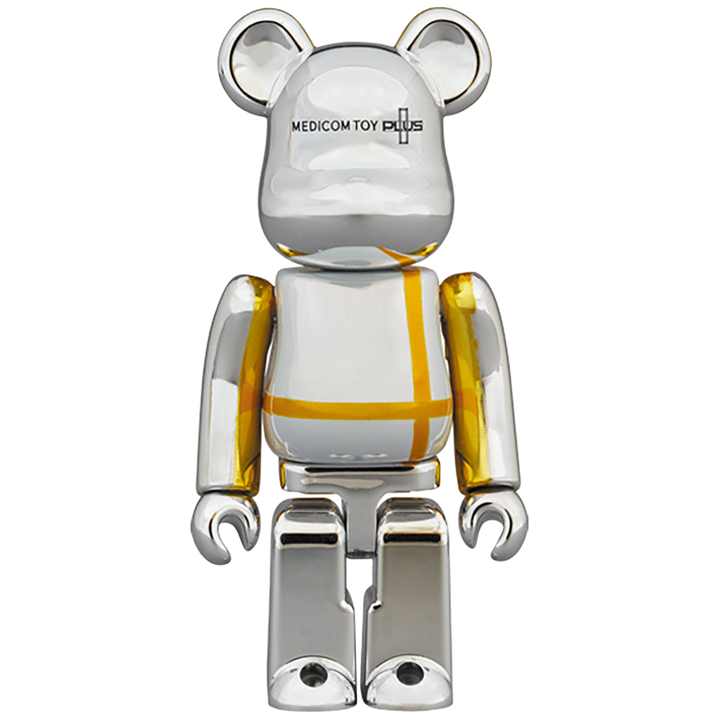BE@RBRICK MEDICOM TOY PLUS SILVER CHROME Ver. 100％ & 400％