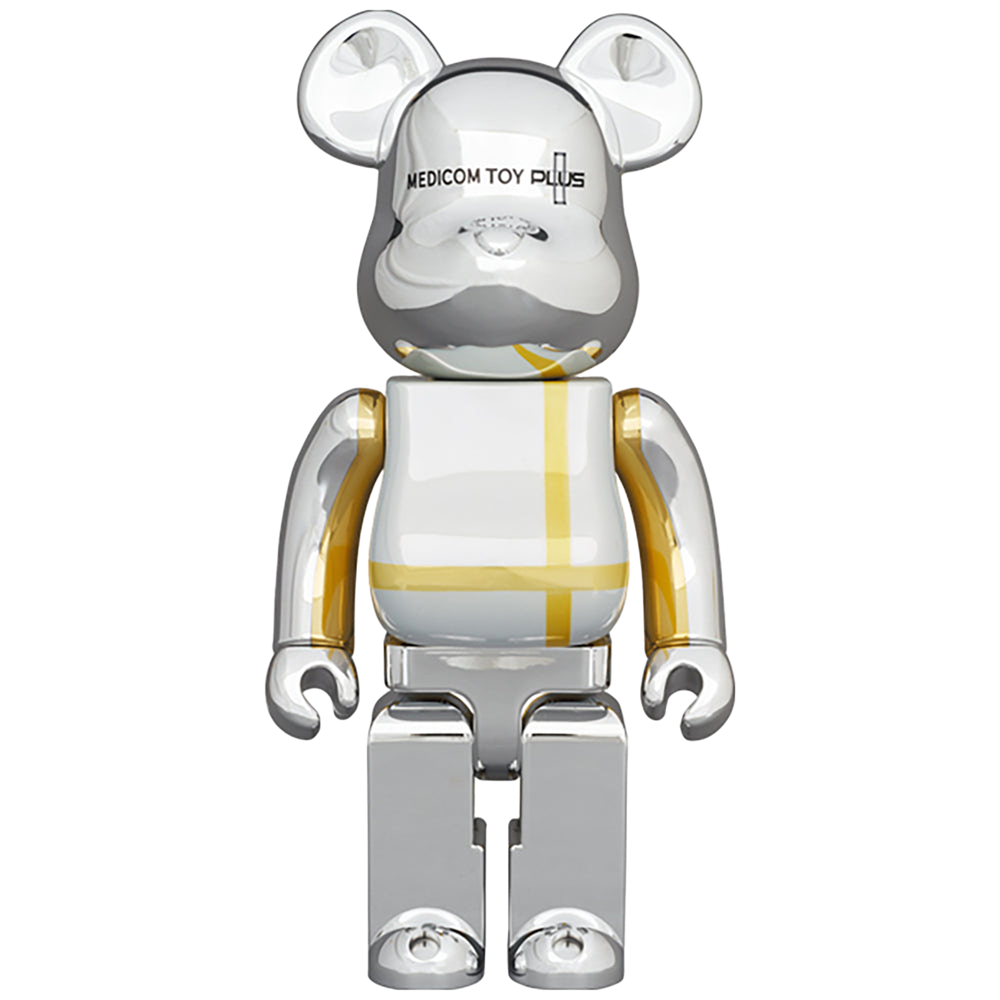 BE@RBRICK MEDICOM TOY PLUS SILVER CHROME Ver. 100％ & 400％