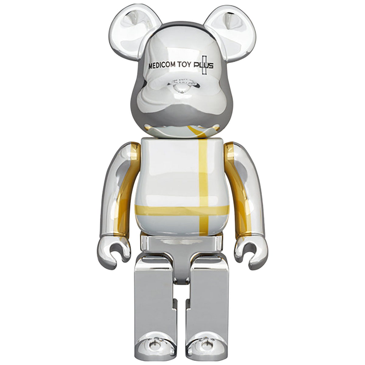 BE@RBRICK MEDICOM TOY PLUS SILVER CHROME Ver. 100％ & 400％
