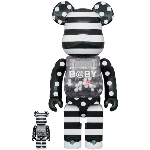 ベアブリックMY FIRST B@BY CLEARBLACKCHROMEVer. MY FIRST BE@RBRICK BLACK & WHITE CHROME Ver. 100％ & 400