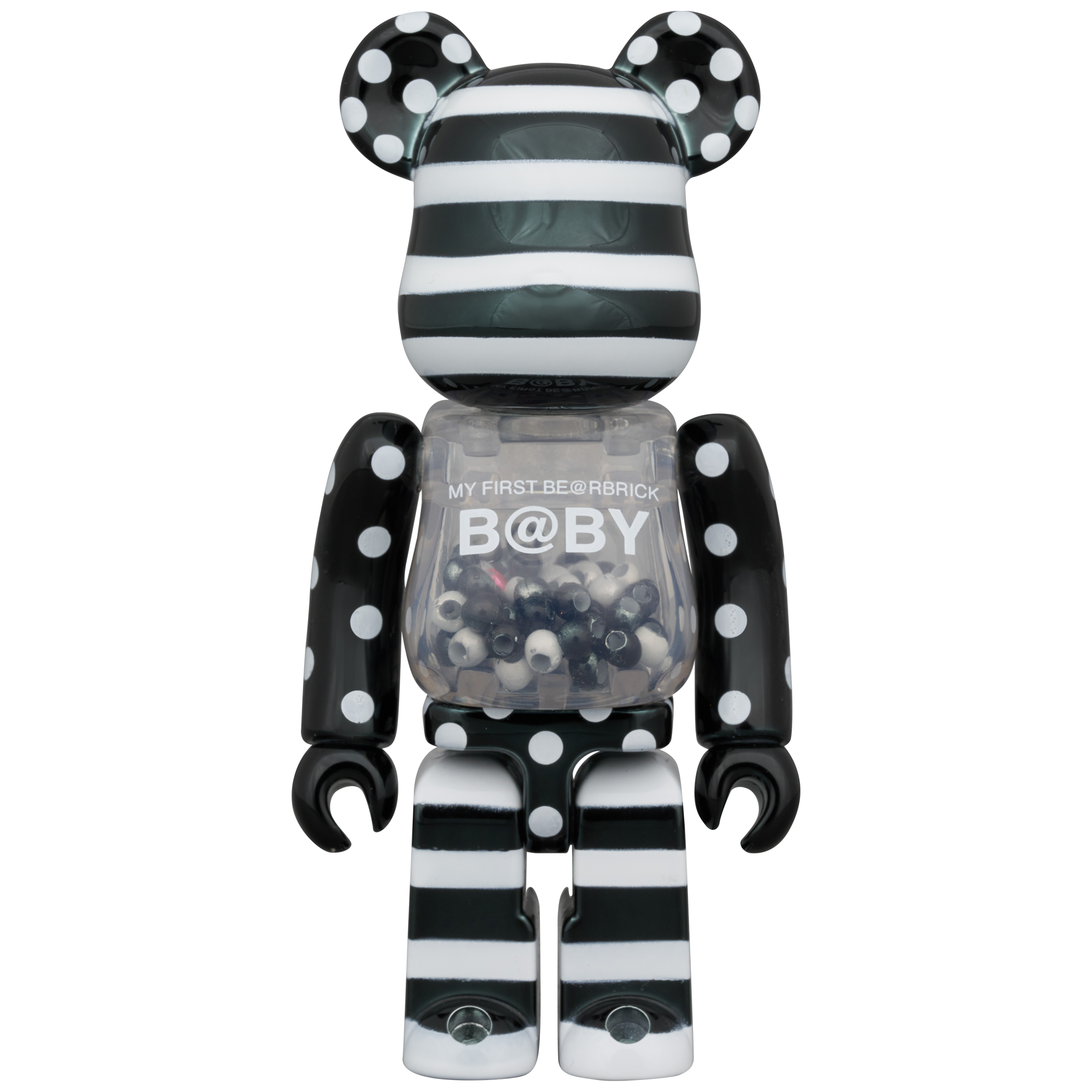 MY FIRST BE@RBRICK BLACK & WHITE CHROME Ver. 100% & 400 MY FIRST BE@RBRICK BLACK & WHITE CHROME Ver. 100% & 400