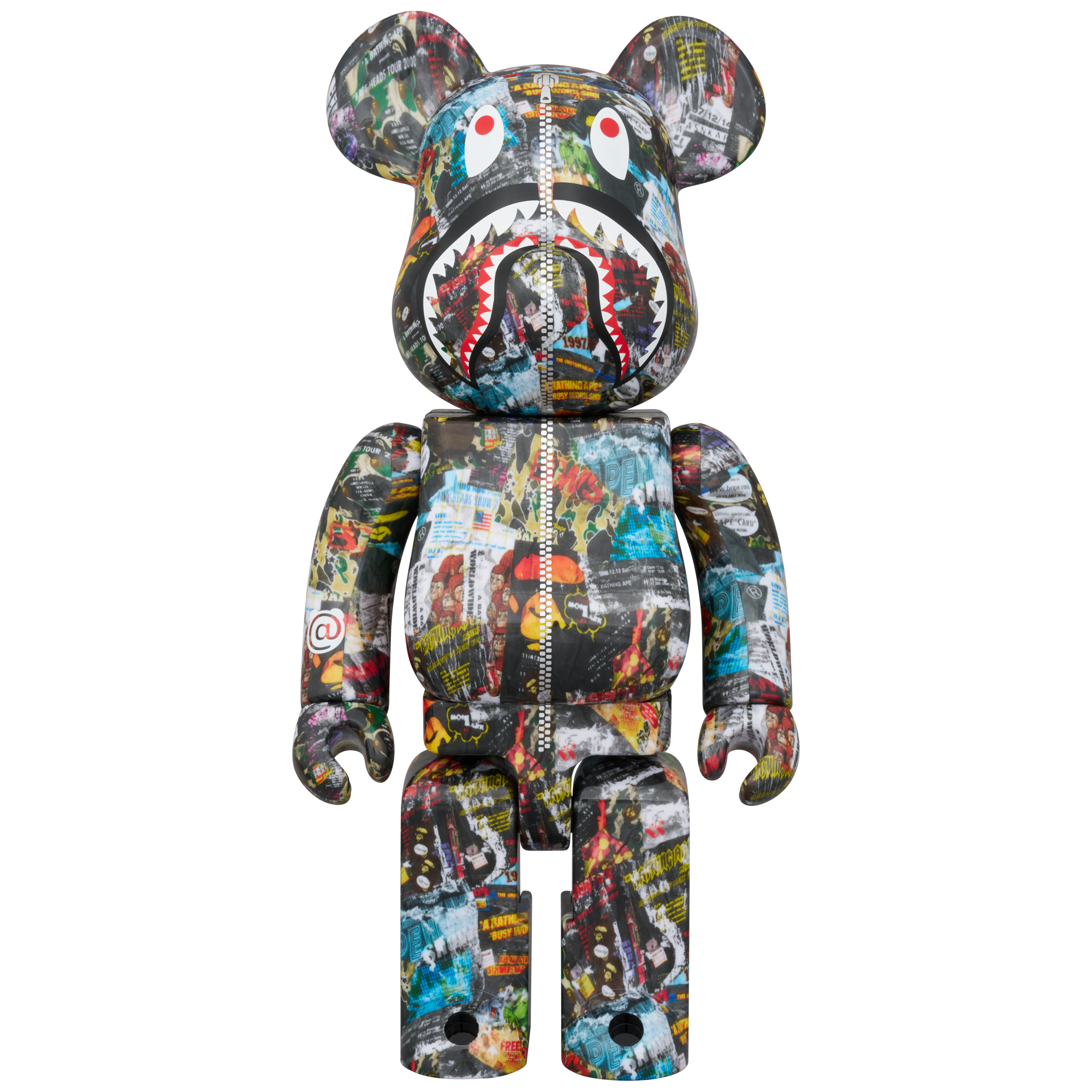 BE@RBRICK BAPE(R) LEGACY CAMO SHARK GRAY／RED／NAVY 100％ & 400％ 3 PCS SET

