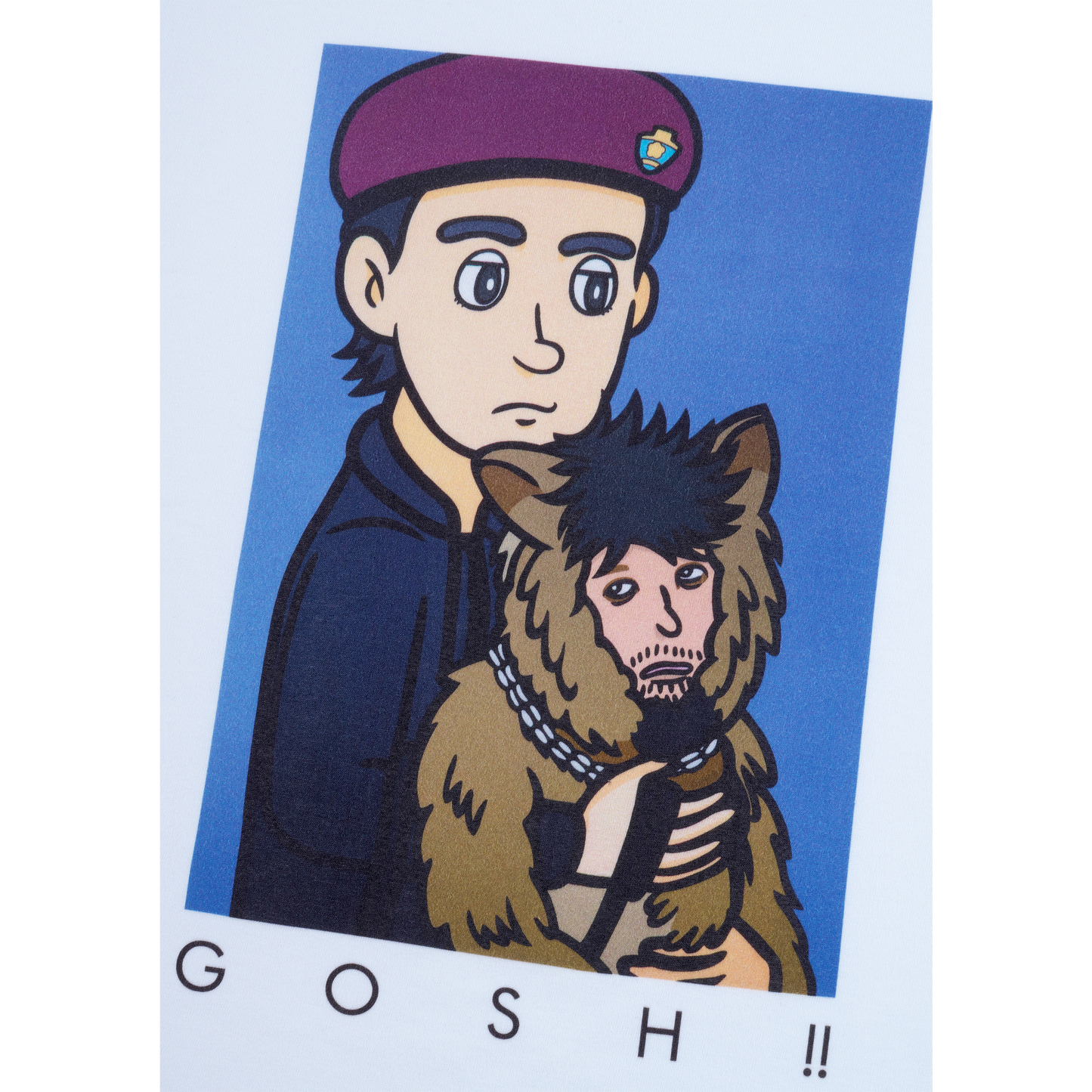 MLE HASHIZUME YUYA × THE Oliver 狗，(GOSH!!) 这个蓍草 MOVIE TEE “Ippei & Oliver”
