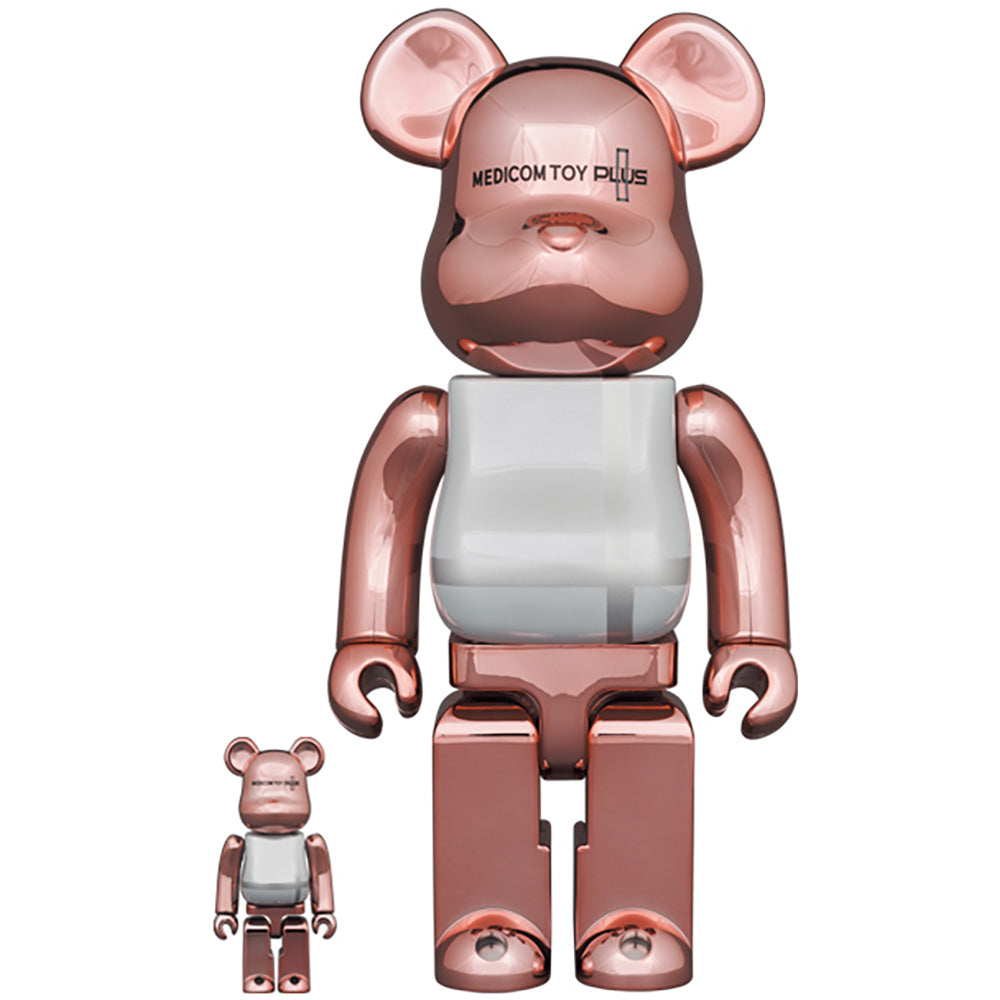 BE@RBRICK MEDICOM TOY PLUS PINK GOLD CHROME Ver. 100％ ＆ 400％_0