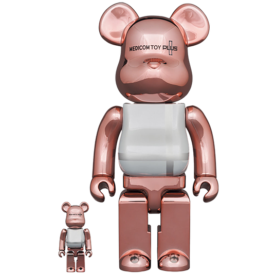 BE@RBRICK MEDICOM TOY PLUS PINK GOLD CHROME Ver. 100％ ＆ 400％