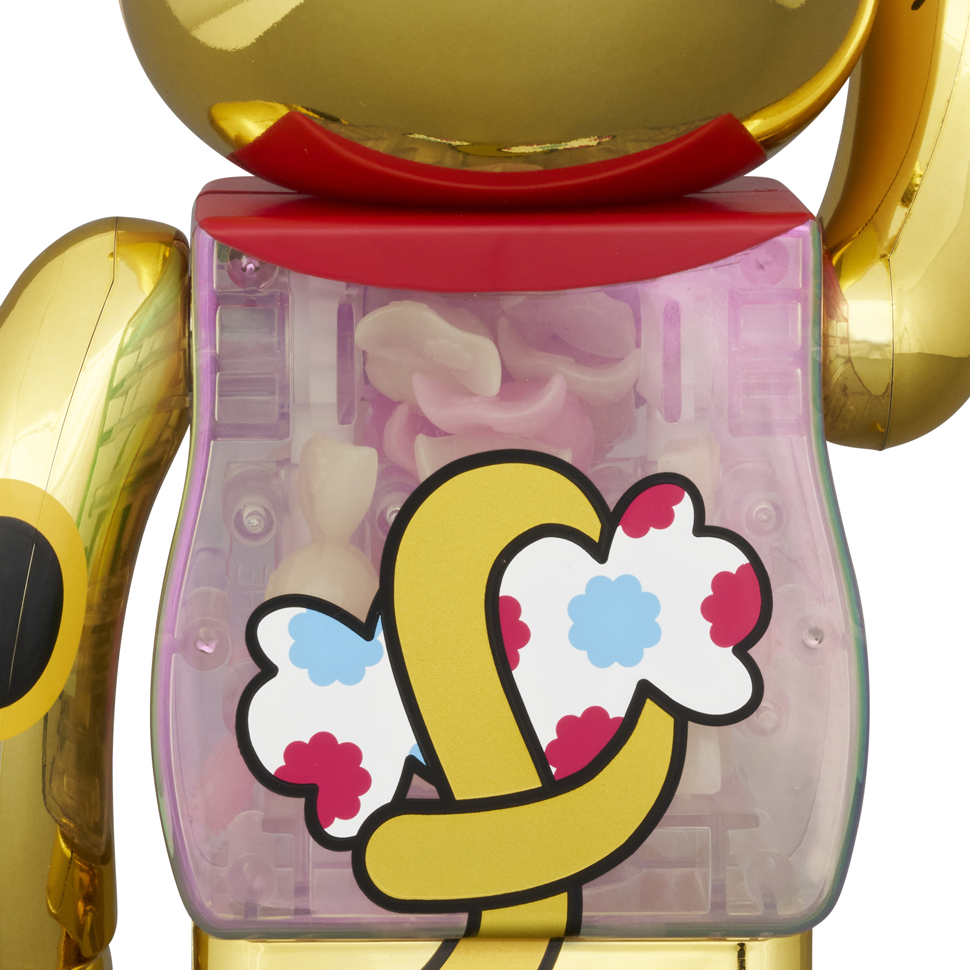 BE@RBRICK Manekineko Peko-chan Gold plated with luminescent milky 100％ & 400％
