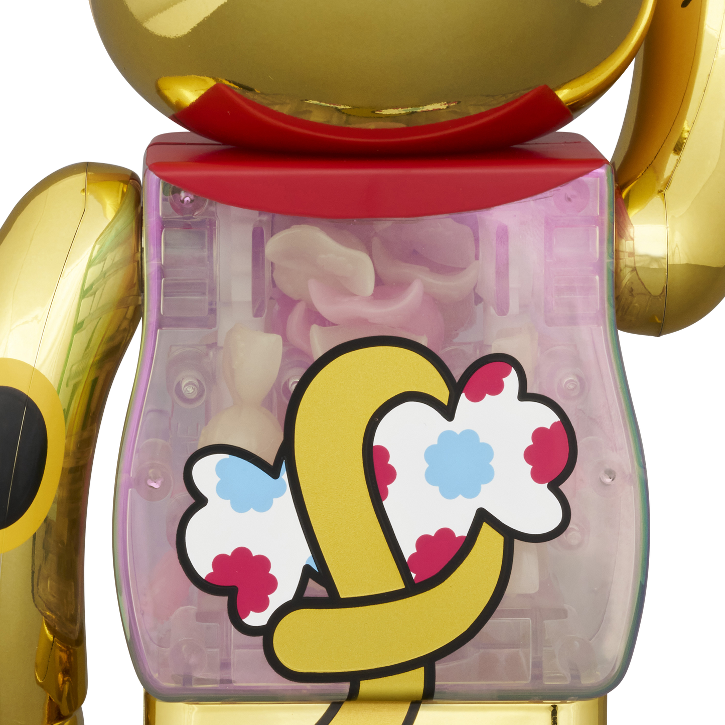 BE@RBRICK Manekineko Peko-chan Gold plated with luminescent milky 100％ & 400％
