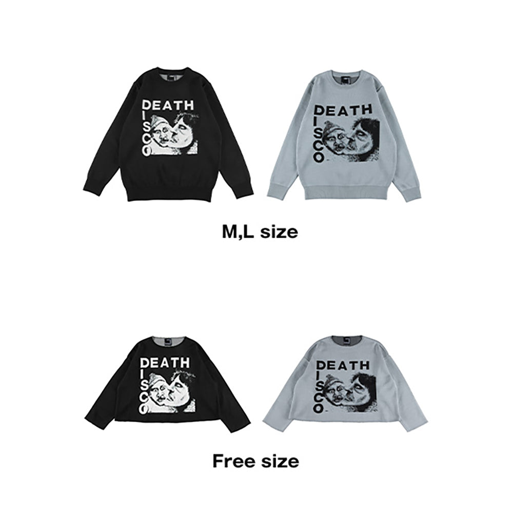KNIT GANG COUNCIL "PIL" CREW NECK SWEATER "DEATH DISCO"_0