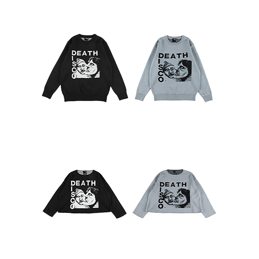 KNIT GANG COUNCIL "PIL" CREW NECK SWEATER "DEATH DISCO"