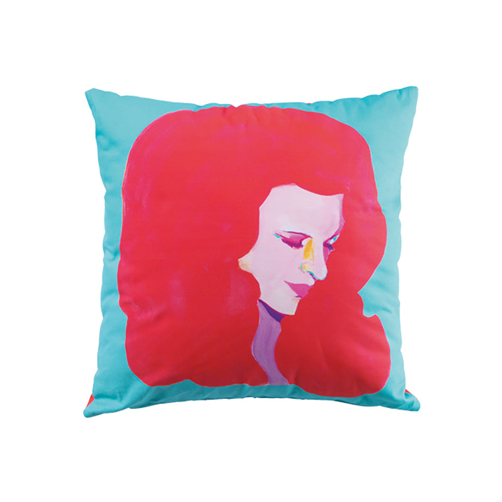 MLE × SAIKO OTAKE SQUARE CUSHION 「MANNEQUIN HEAD<AQUA>」_0