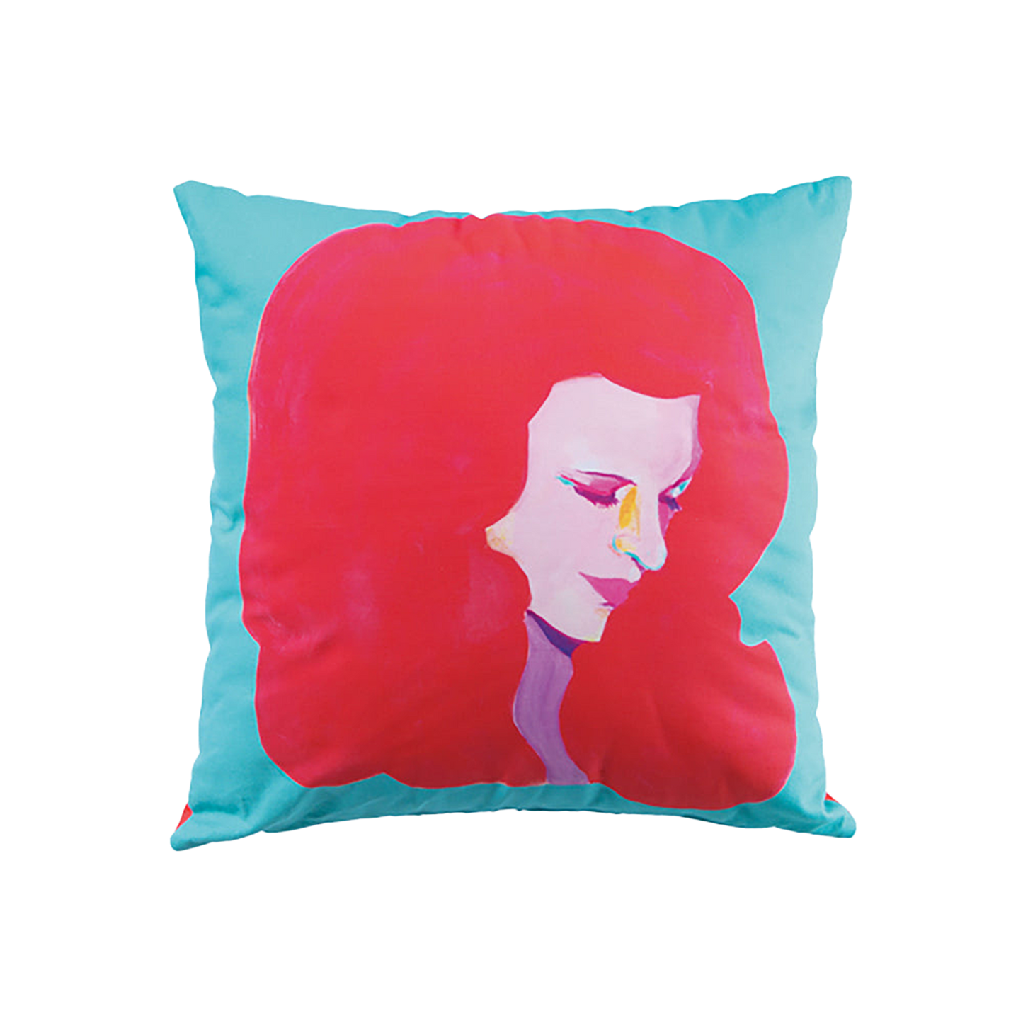 MLE × SAIKO OTAKE SQUARE CUSHION 「MANNEQUIN HEAD<AQUA>」
