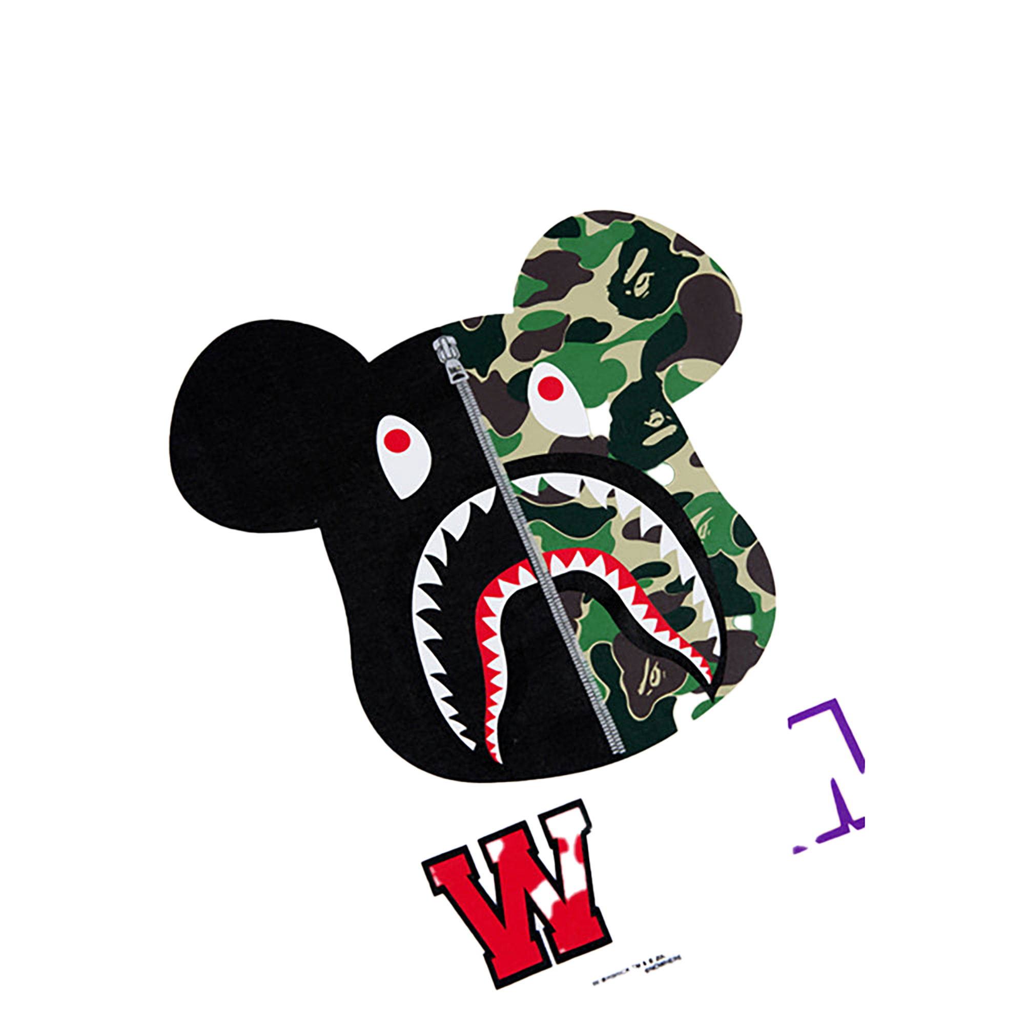 BE@RTEE BAPE(R)-BE@R ON BAPE(R) (WHITE)