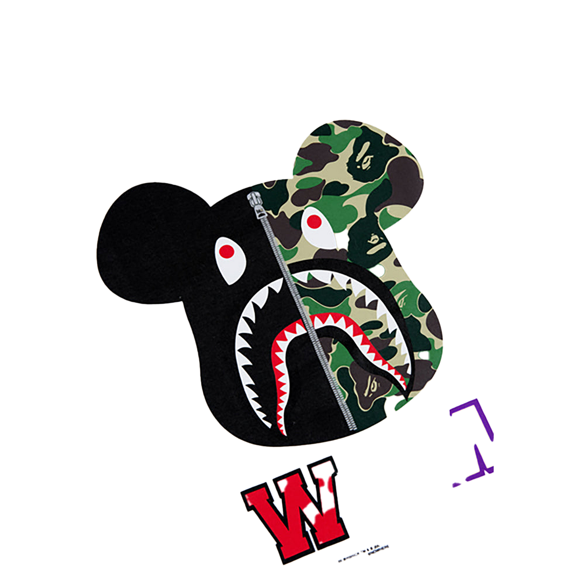 BE@RTEE BAPE(R)-BE@R ON BAPE(R) (WHITE)