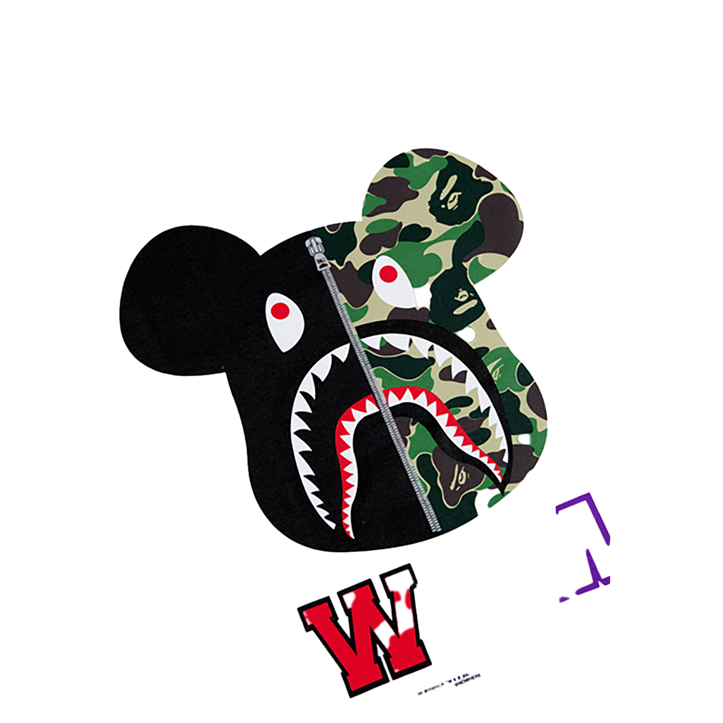 BE@RTEE BAPE(R)-BE@R ON BAPE(R) (WHITE)
