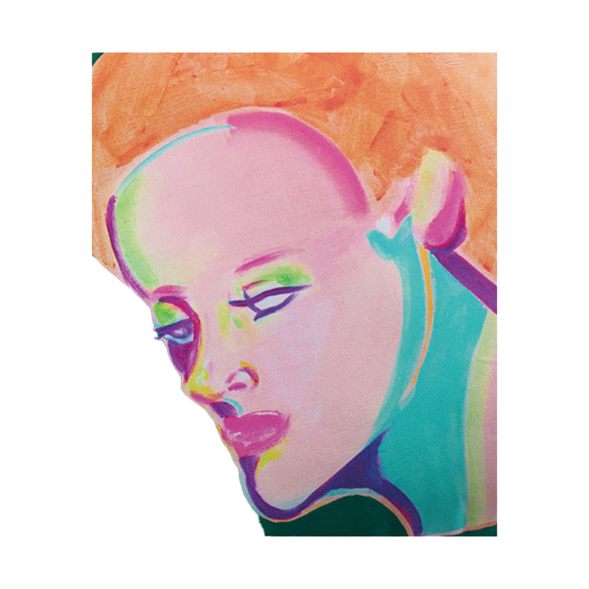 MLE × SAIKO OTAKE SQUARE CUSHION 「MANNEQUIN HEAD<GREEN>」