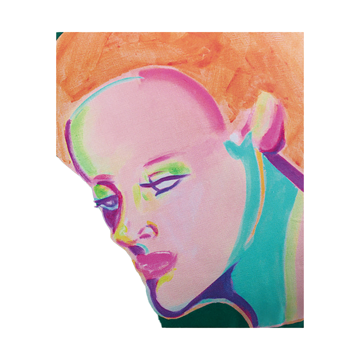 MLE × SAIKO OTAKE SQUARE CUSHION 「MANNEQUIN HEAD<GREEN>」