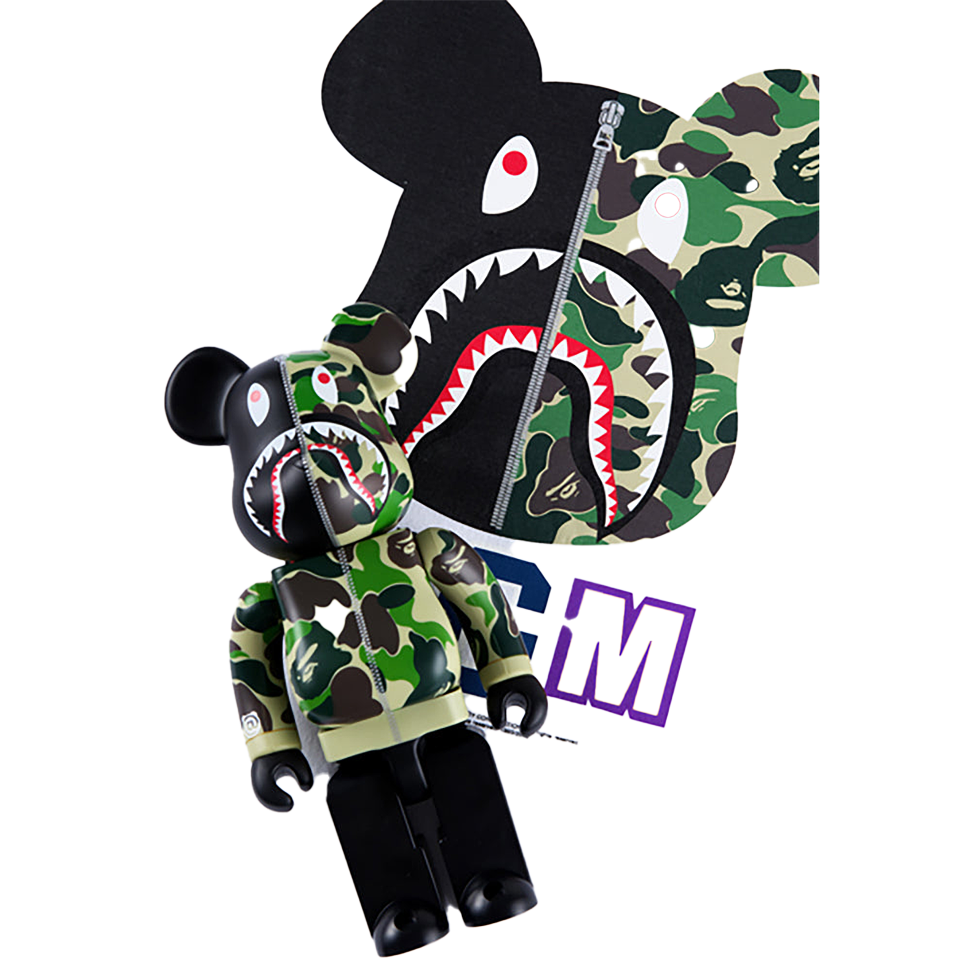 BE@RTEE BAPE(R)-BE@R ON BAPE(R) (WHITE)