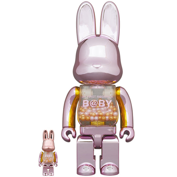 MY FIRST R@BBRICK B@BY 100％ & 400％ PINK GOLD Ver. | MEDICOM TOY