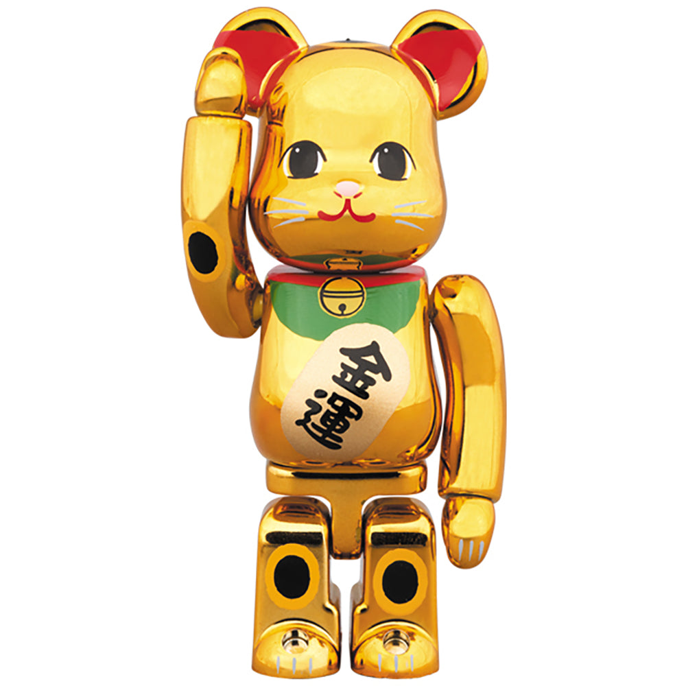 BE@RBRICK 招き猫 金メッキ 六 100％_0