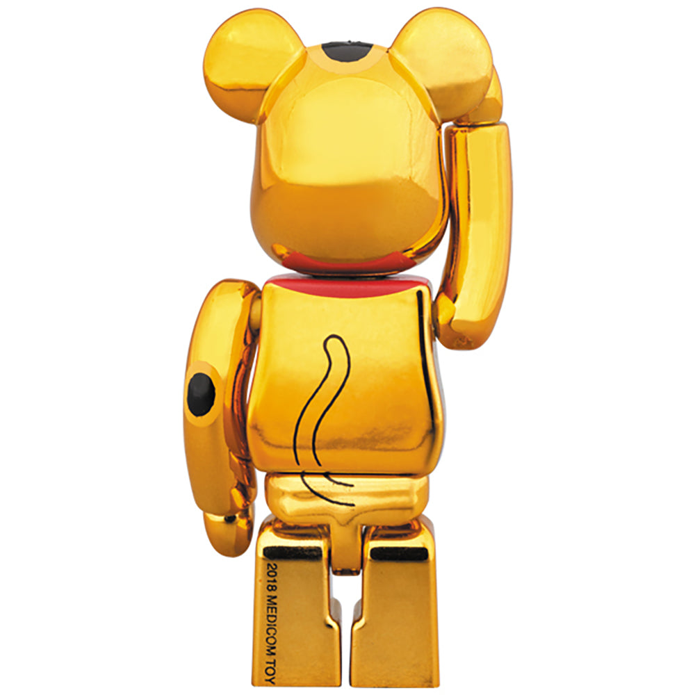BE@RBRICK 招き猫 金メッキ 六 100％_1