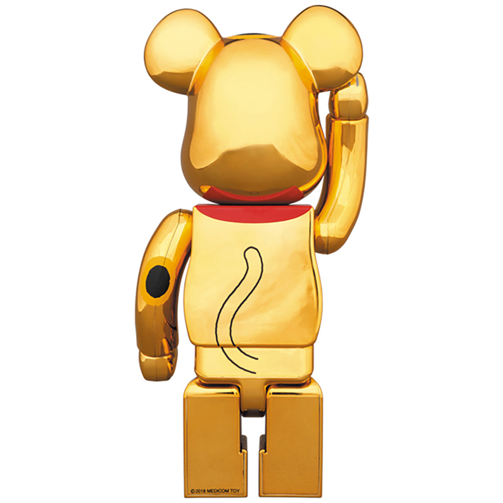 BE@RBRICK 招き猫 金メッキ 六 400％_1