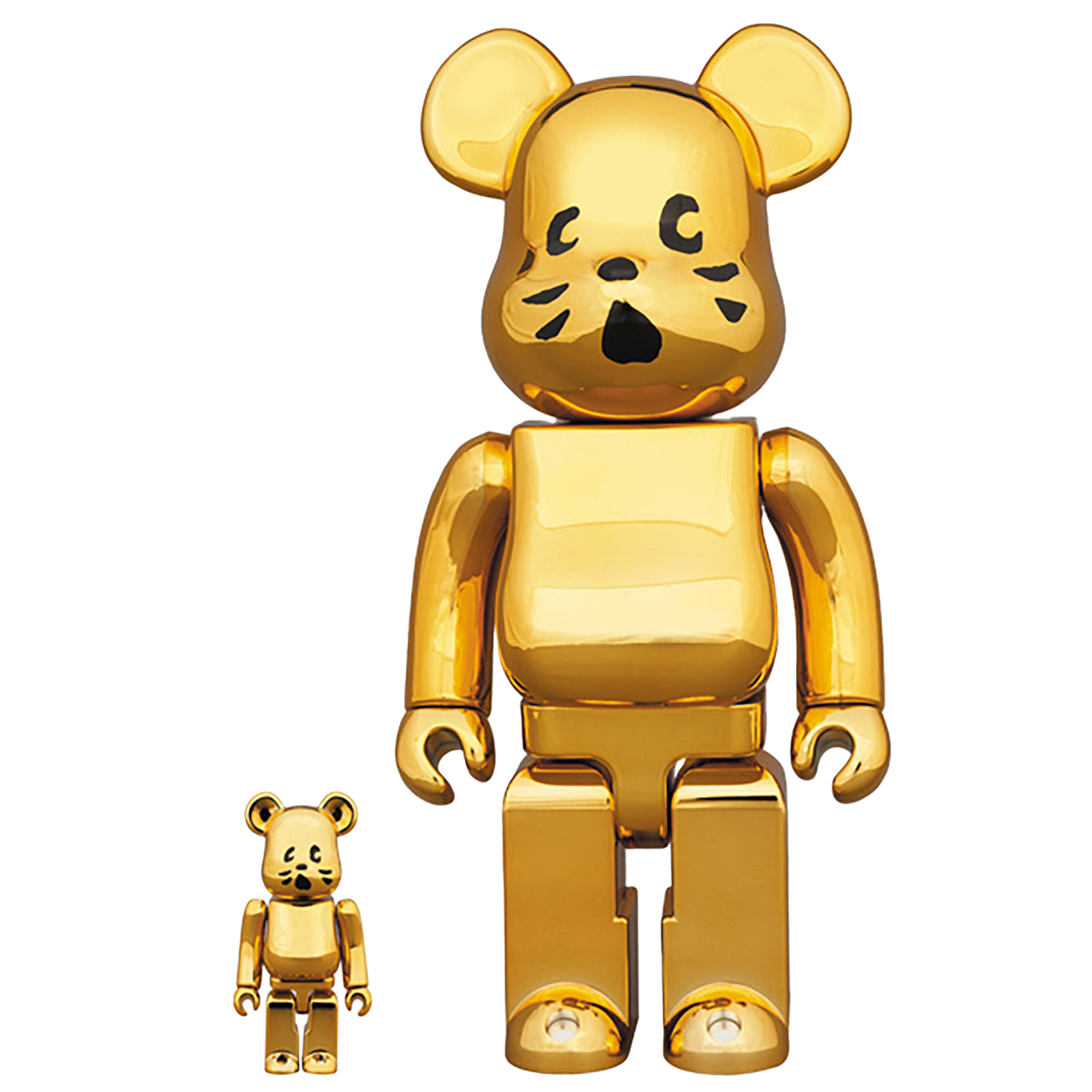 BE@RBRICK にゃー 金メッキVer. 100％ & 400％