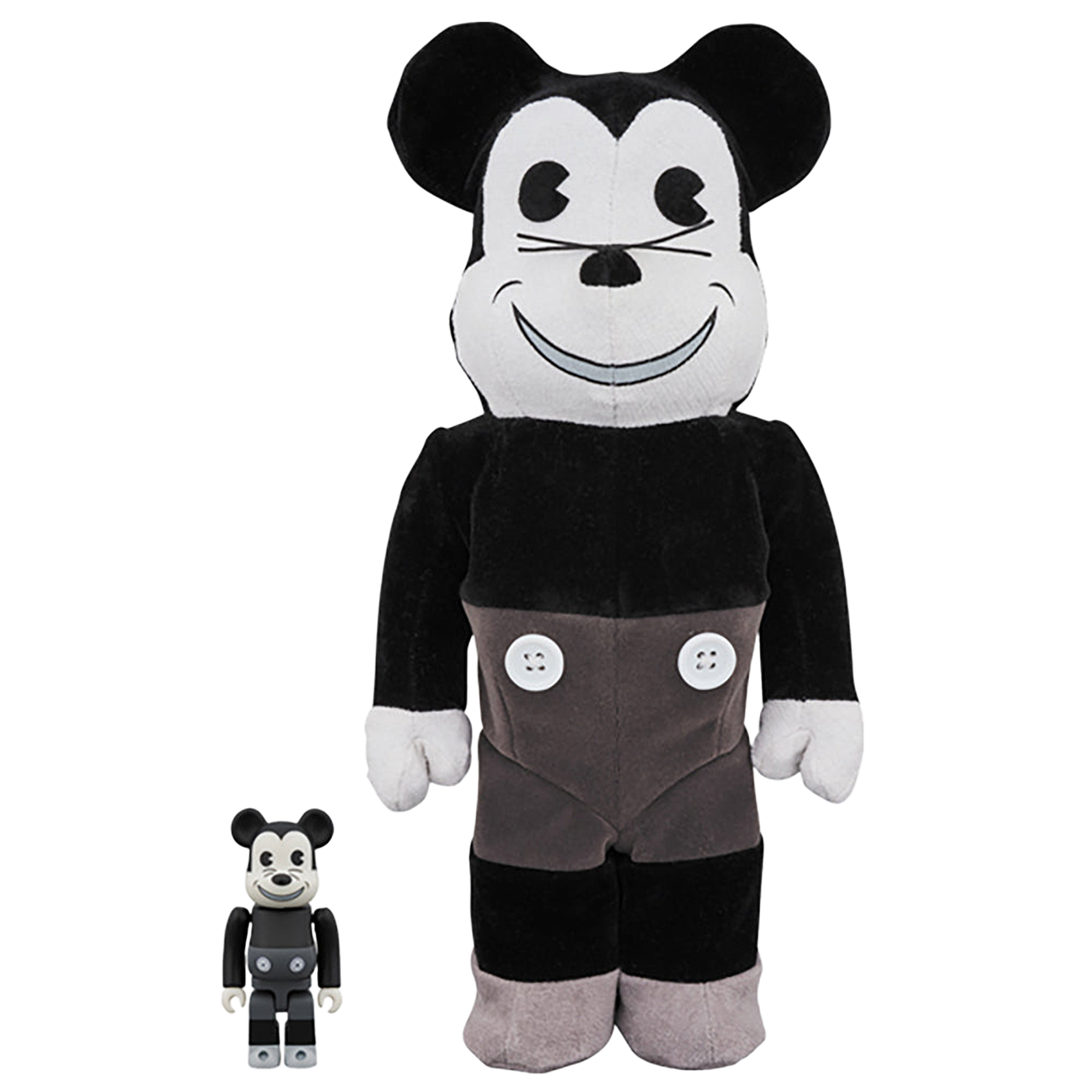 BE@RBRICK MICKEY MOUSE (VINTAGE B&W Ver.) 100％ & 400％
