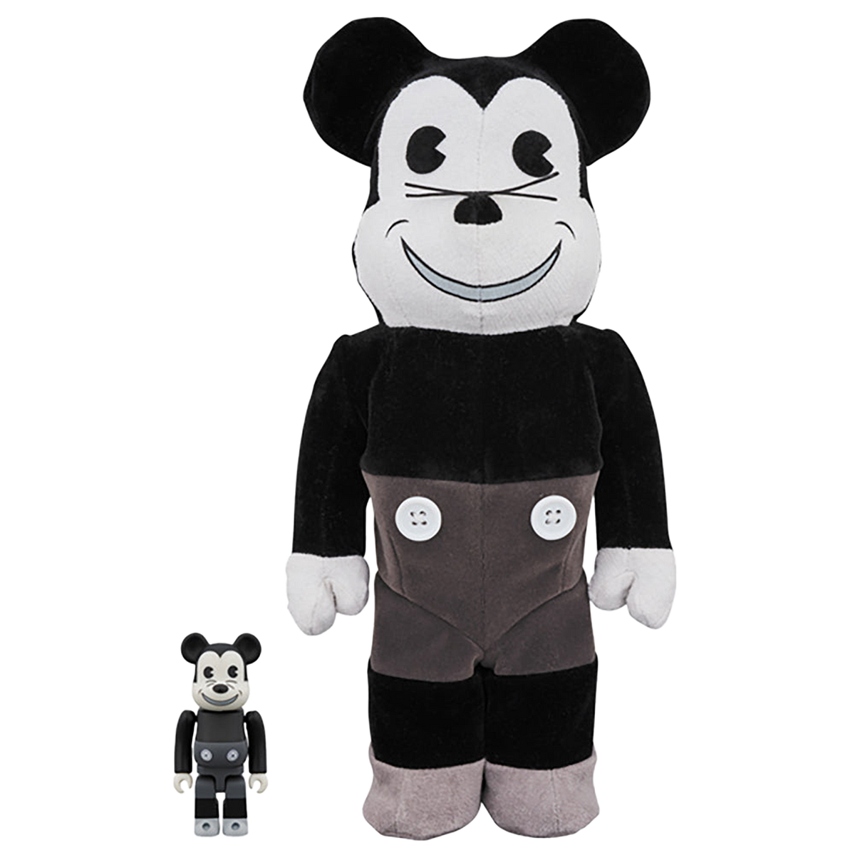 BE@RBRICK MICKEY MOUSE (VINTAGE B&W Ver.) 100％ & 400％