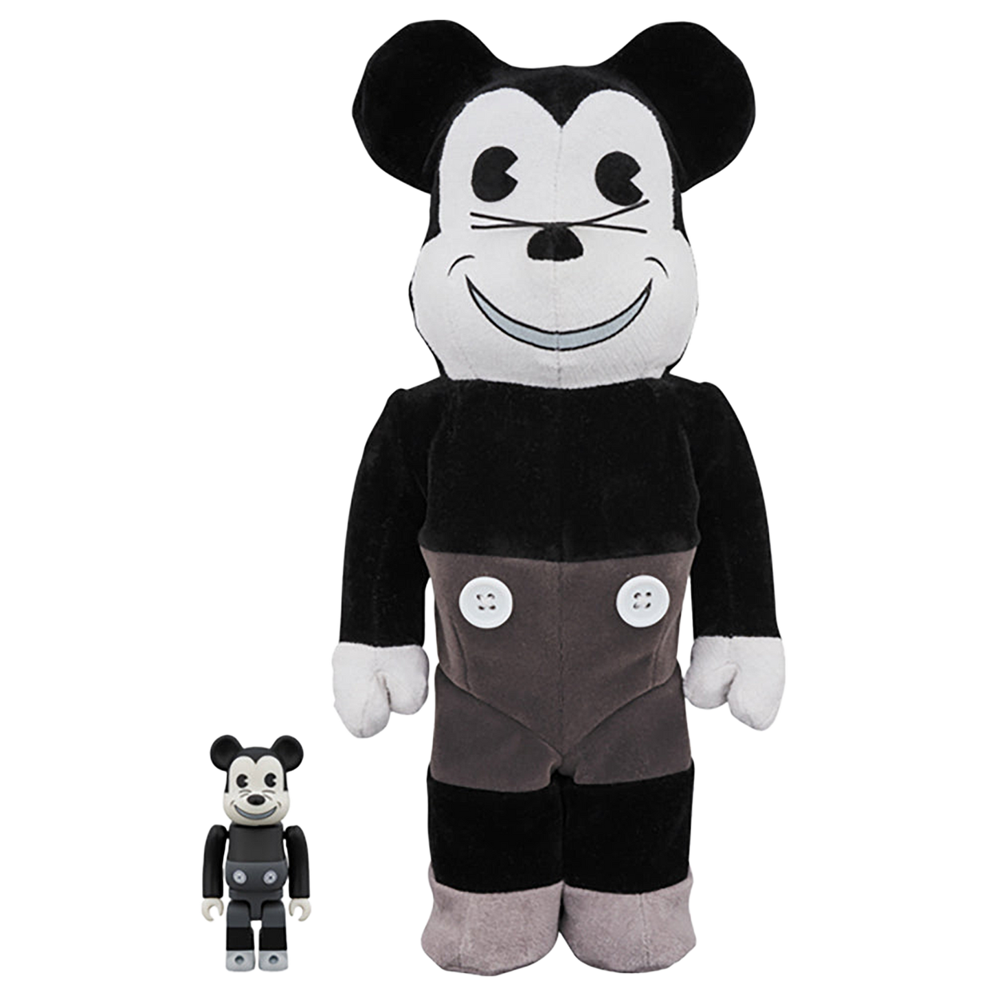 BE@RBRICK MICKEY MOUSE (VINTAGE B&W Ver.) 100％ & 400％