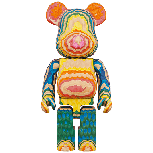 BE@RBRICK カリモク fragmentdesign HAROSHI VERTICAL 400％ carved wooden