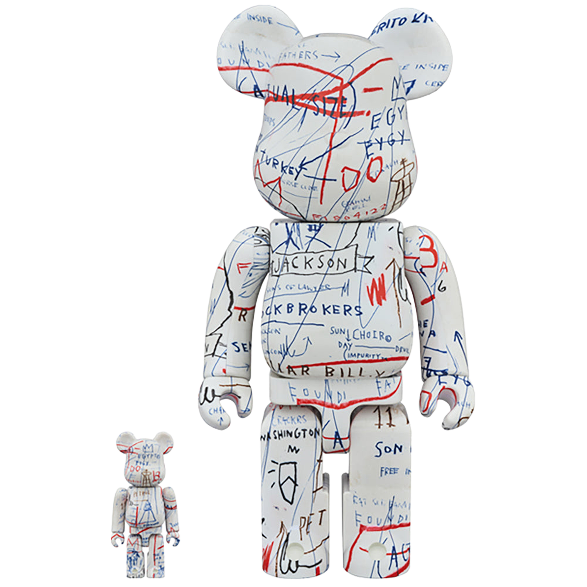 BE@RBRICK JEAN-MICHEL BASQUIAT #2 100％ & 400％