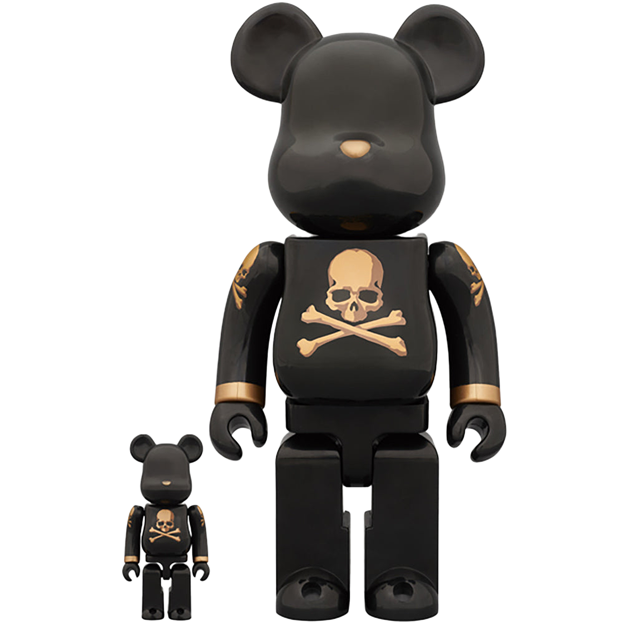 BE@RBRICK mastermind JAPAN BLACK & GOLD 100% & 400%