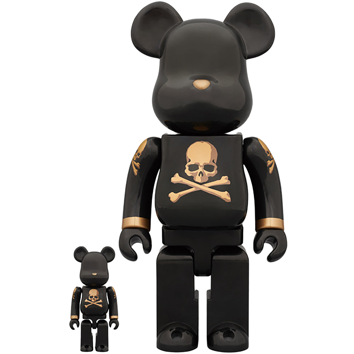 BE@RBRICK mastermind JAPAN BLACK & GOLD 100% & 400%