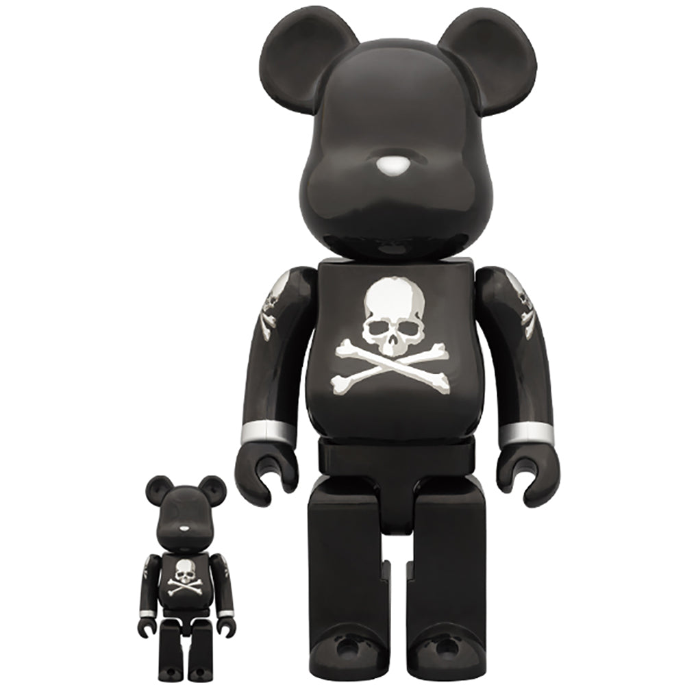 BE@RBRICK mastermind JAPAN BLACK & SILVER  100% & 400%_0