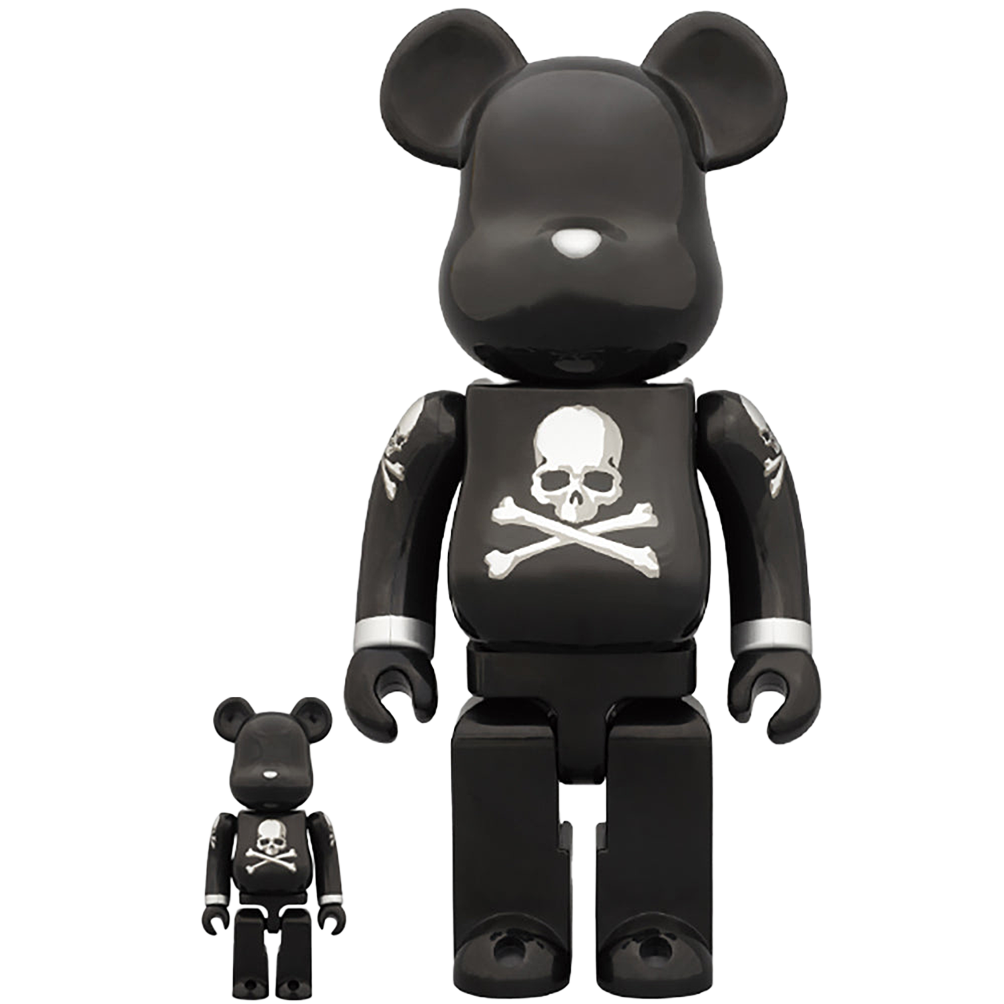 BE@RBRICK mastermind JAPAN BLACK & SILVER  100% & 400%