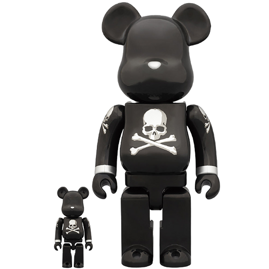 BE@RBRICK mastermind JAPAN BLACK & SILVER  100% & 400%