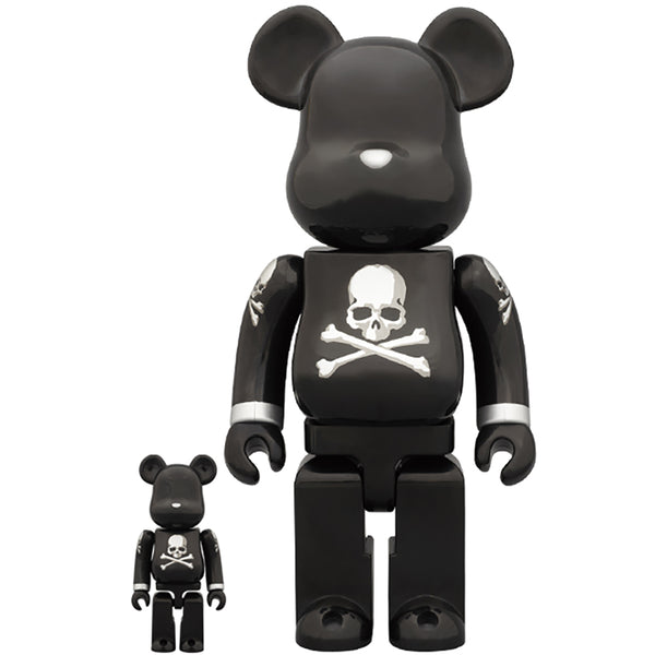 BE@RBRICK mastermind JAPAN BLACK & SILVER 100% & 400% | MEDICOM