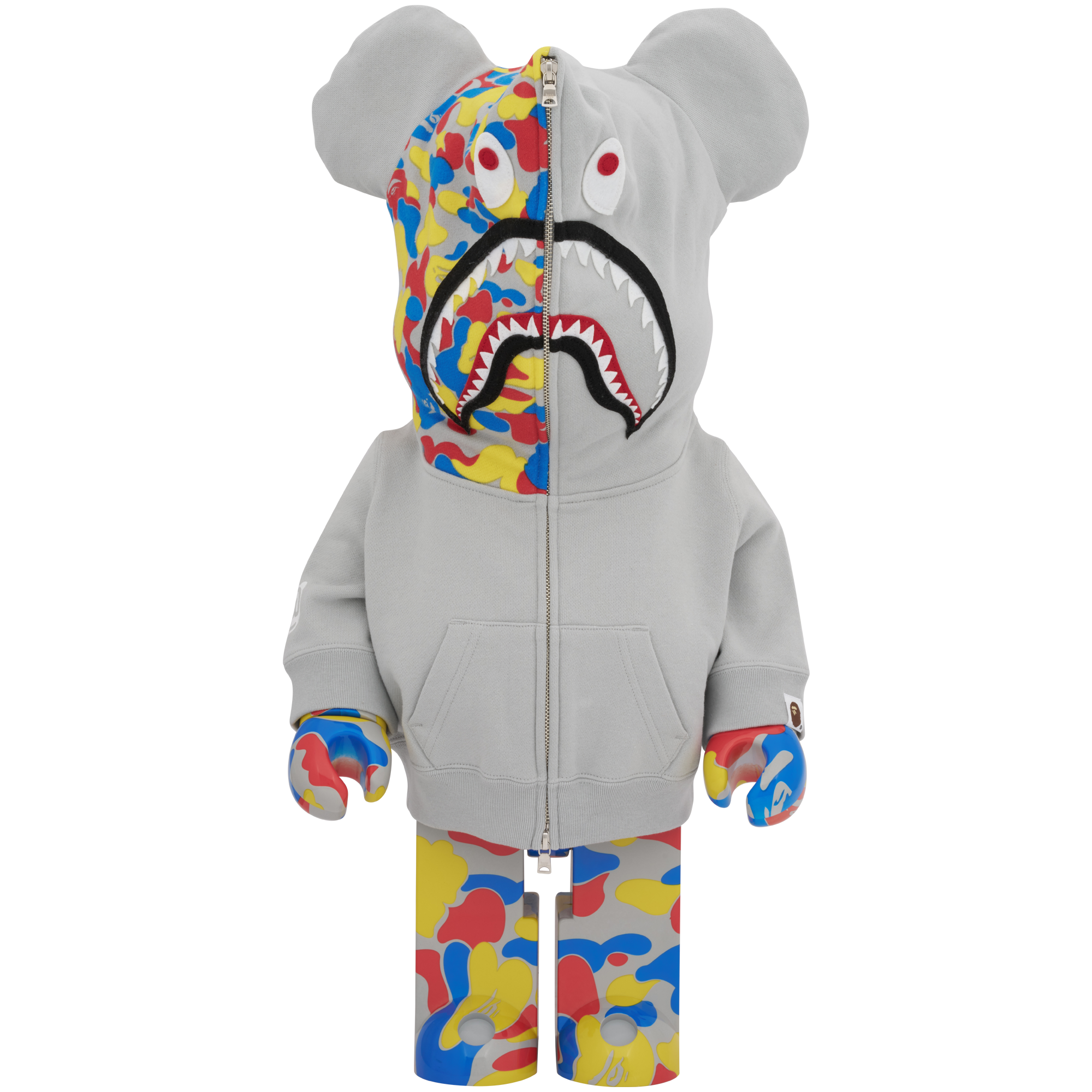 BE@RBRICK BAPE(R) CAMO SHARK MCT 30th ANNIV. 100％ & 400％ 3 PCS SET_0