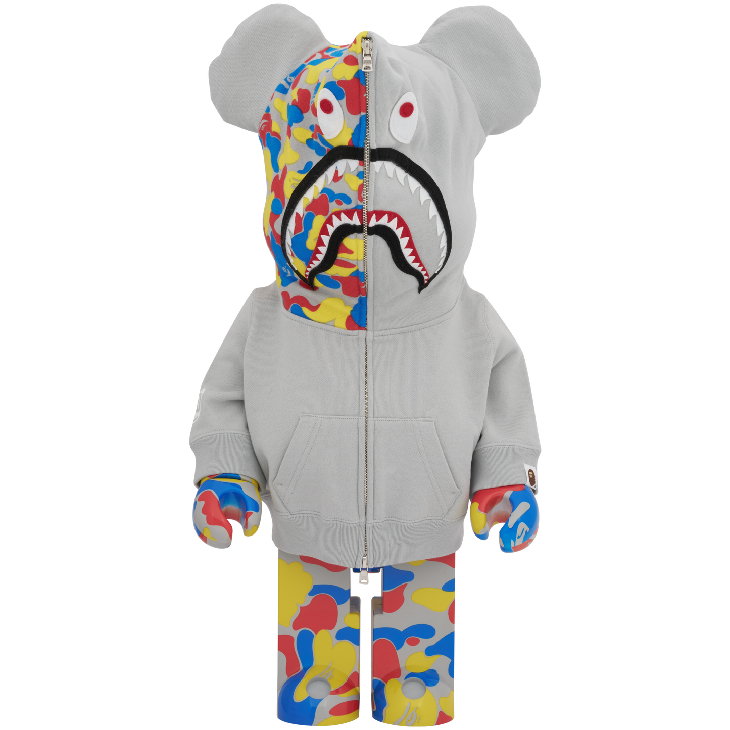 BE@RBRICK BAPE(R) CAMO SHARK MCT 30th ANNIV. 100％ & 400％ 3 PCS SET_0