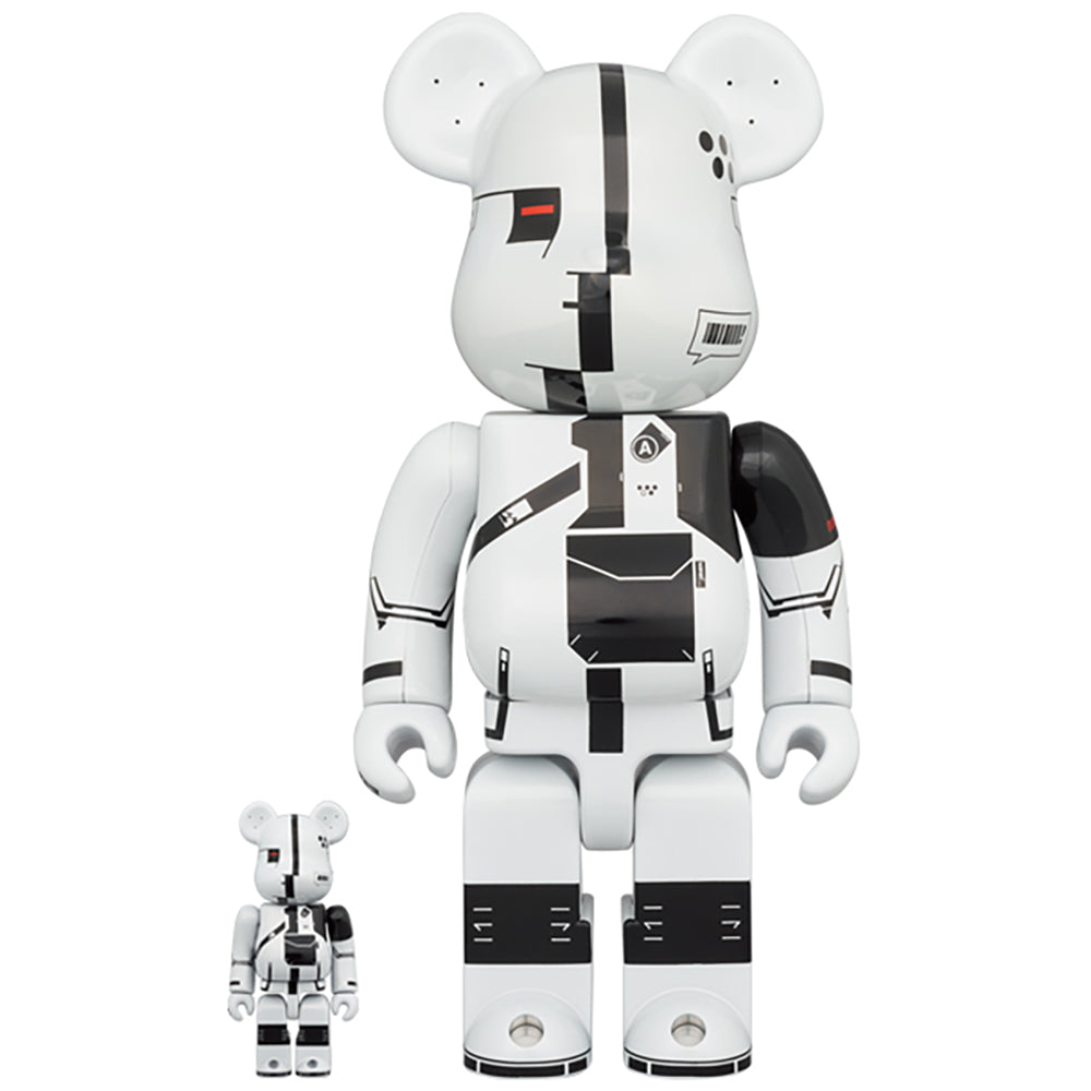 BE@RBRICK ΛCRONYM (R) WHITE CHROME 100％ & 400％_0