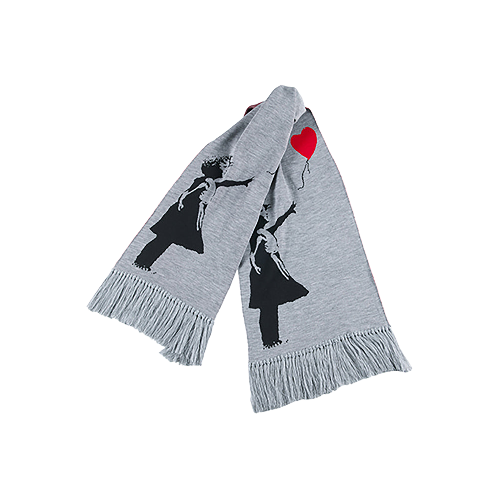 KNIT GANG COUNCIL "BRANDALISM" KNIT SCARF "GIRL WITH BALLOON"