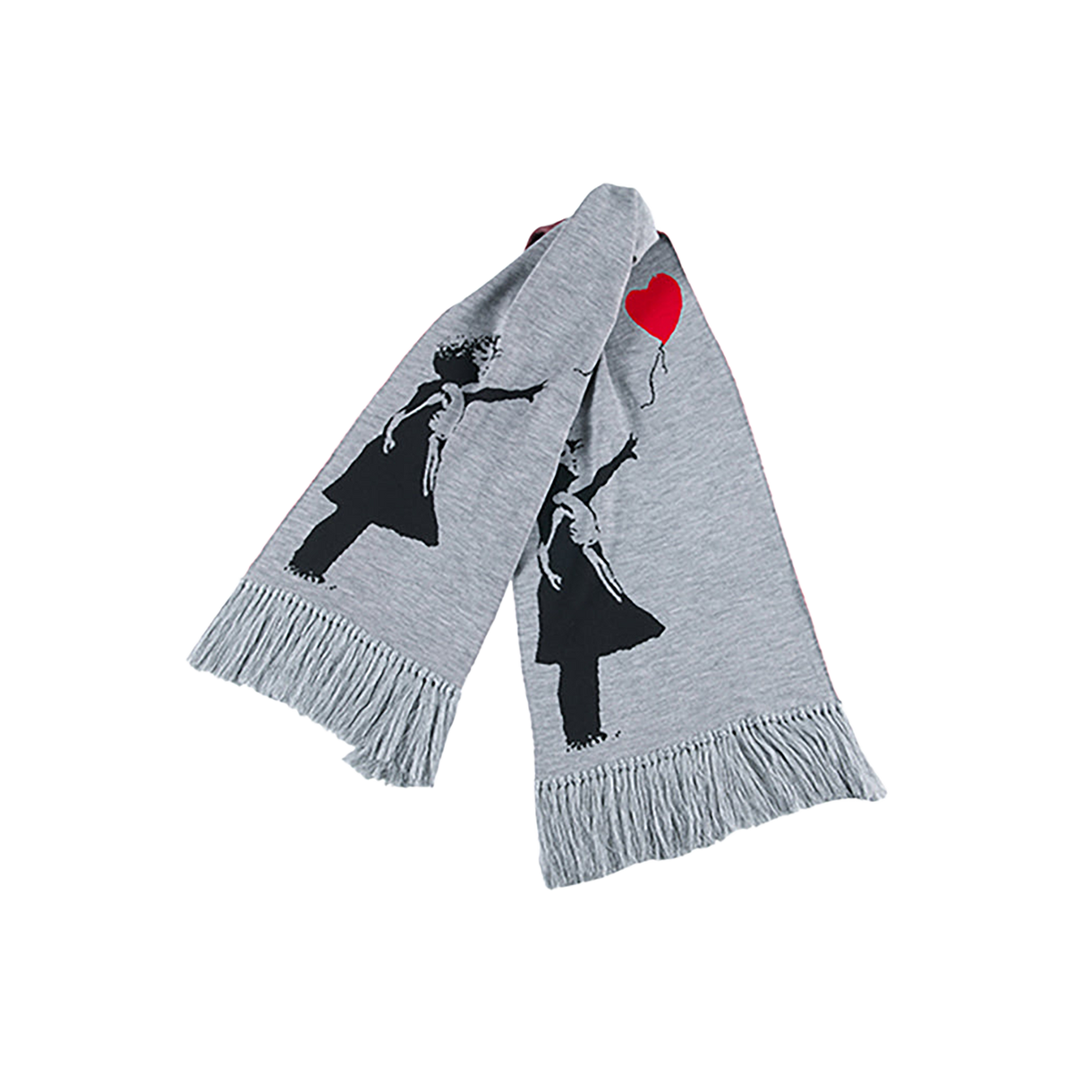 KNIT GANG COUNCIL "BRANDALISM" KNIT SCARF "GIRL WITH BALLOON"