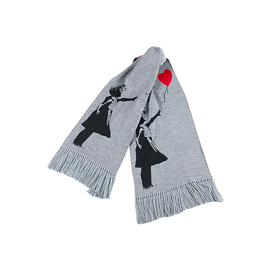 KNIT GANG COUNCIL "BRANDALISM" KNIT SCARF "GIRL WITH BALLOON"