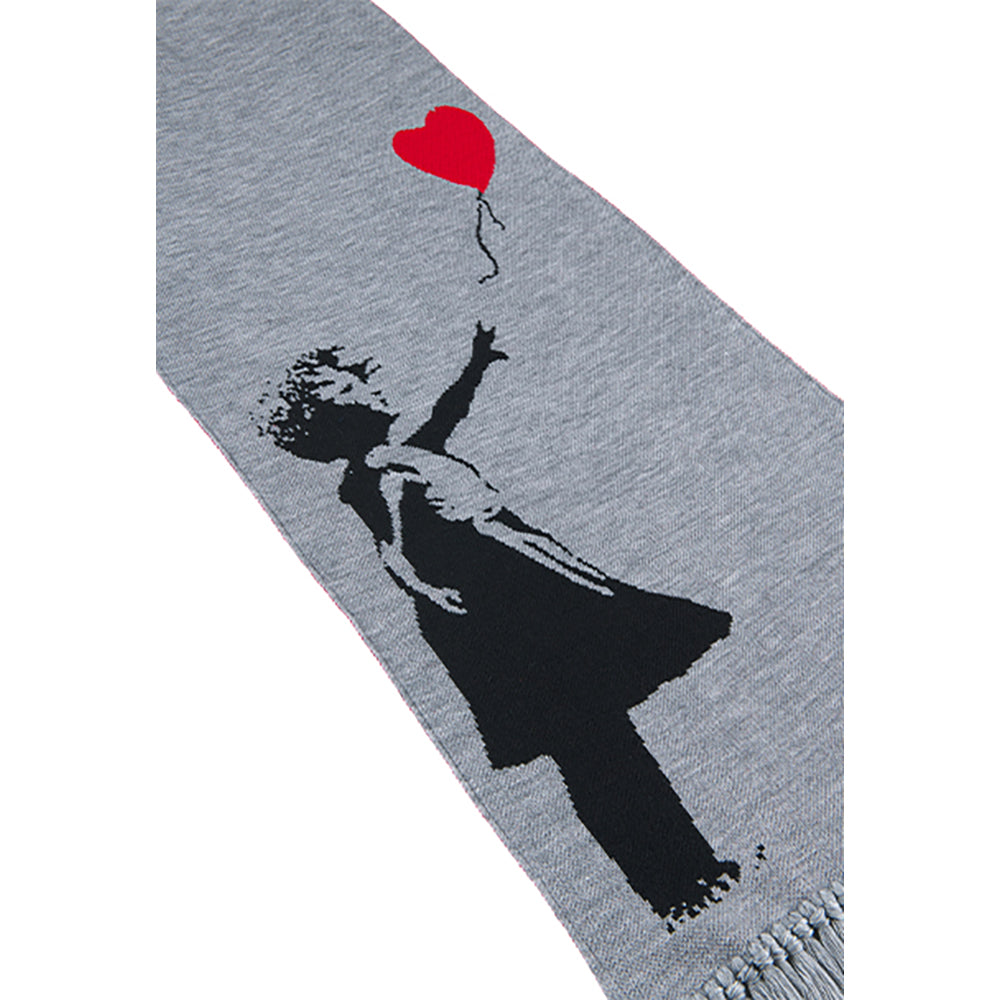 KNIT GANG COUNCIL "BRANDALISM" KNIT SCARF "GIRL WITH BALLOON"_1