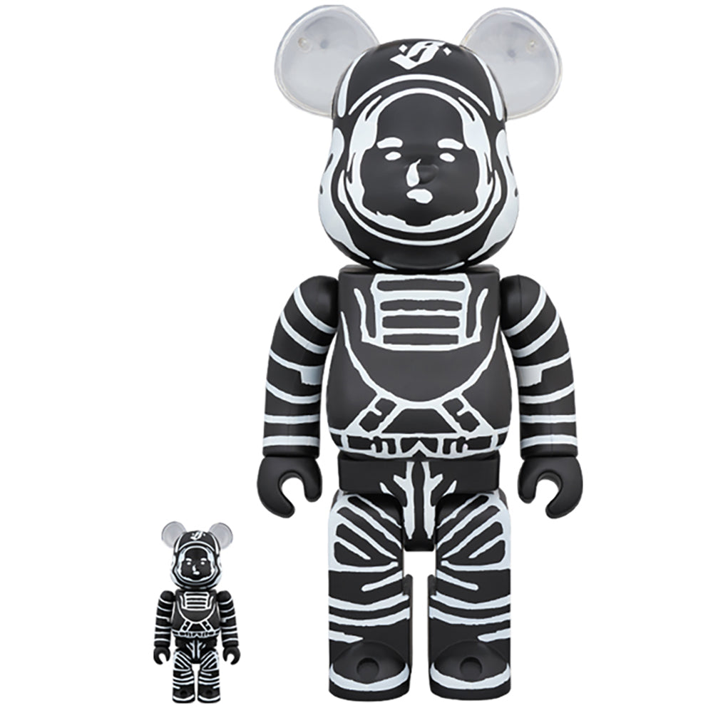 BE@RBRICK BILLIONAIRE BOYS CLUB ASTRONAUT BLACK 100％ & 400％_0