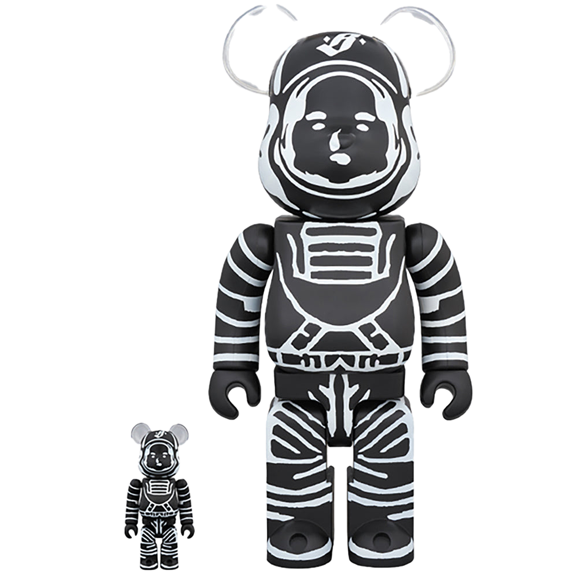 BE@RBRICK BILLIONAIRE BOYS CLUB ASTRONAUT BLACK 100％ & 400％