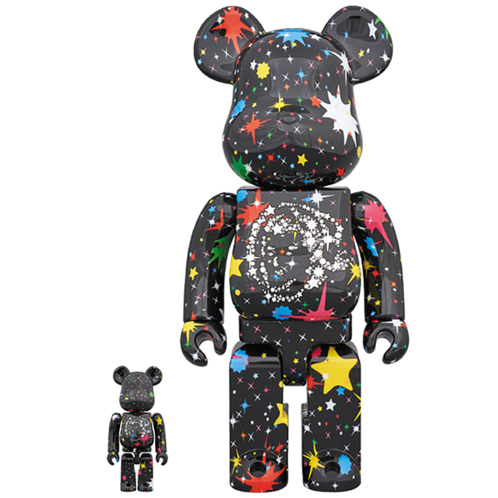BE@RBRICK BILLIONAIRE BOYS CLUB STARFIELD BLACK 100％ & 400％_0