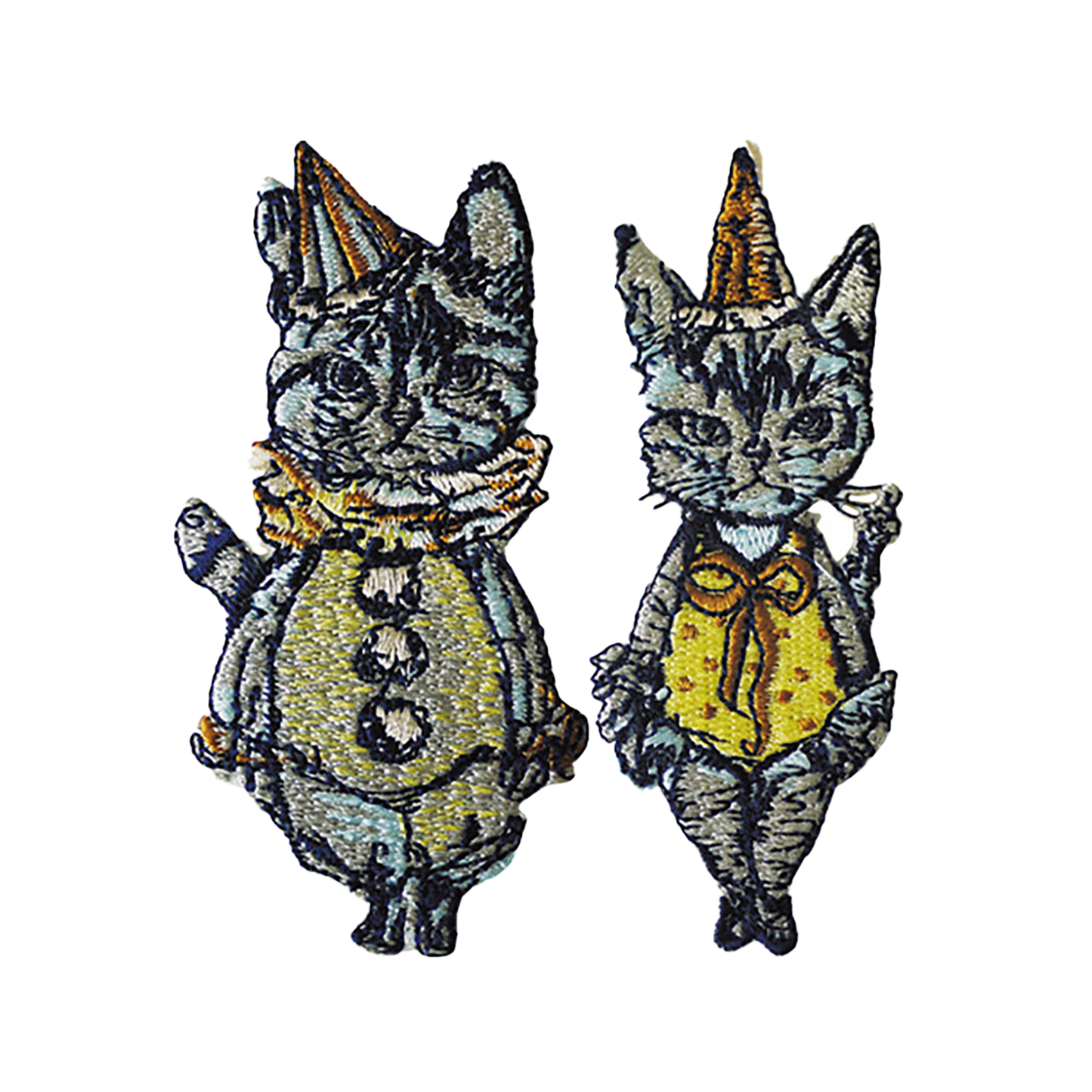gris gris des BONBON オリジナル刺繍ワッペン／カードセット 猫の案内人（2個セット）（刺繍ワッペン、カード1枚、封筒1枚）