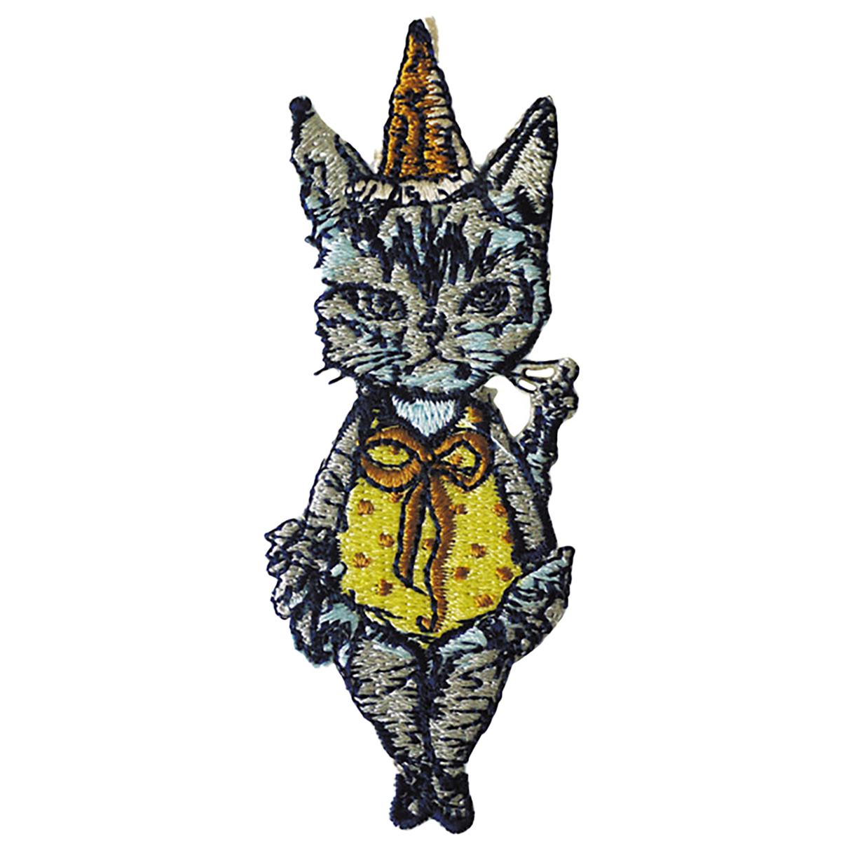 gris gris des BONBON オリジナル刺繍ワッペン／カードセット 猫の案内人（2個セット）（刺繍ワッペン、カード1枚、封筒1枚）